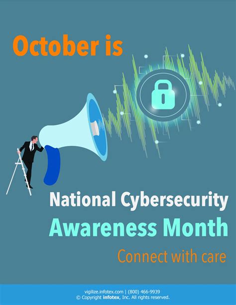 October Is Cybersecurity Awareness Month Awareness Poster Infotex