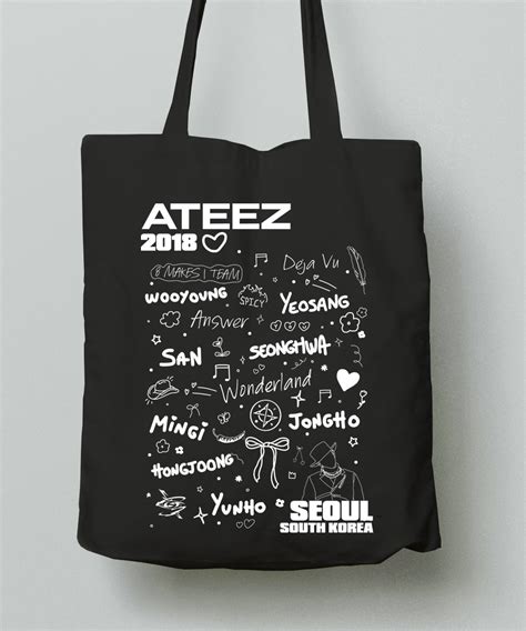 Ateez Love Collage Tote Bag Maray Alvarez Shop