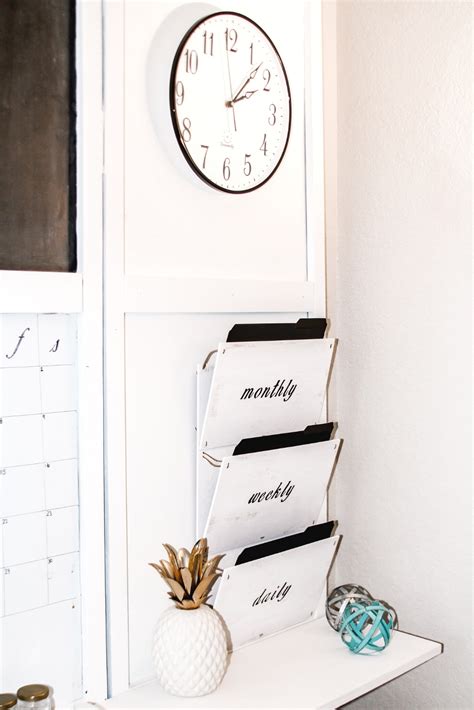 DIY Wall Mounted File Organizer - Makes and Munchies