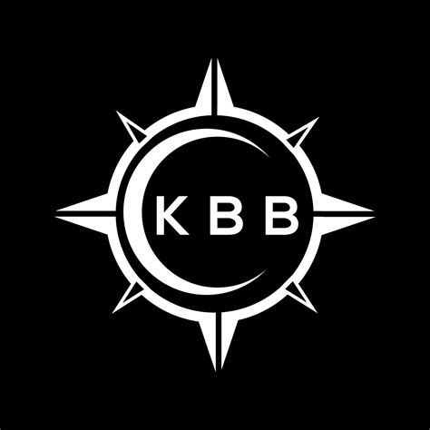 KBB abstract technology circle setting logo design on black background ...