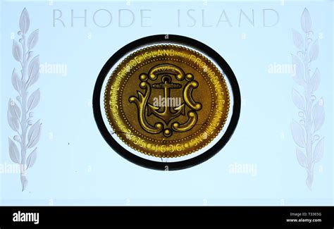 The Seal Of The State Of Rhode Island And Providence Hi Res Stock