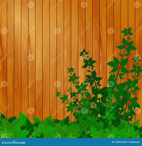 Garden background vector stock vector. Illustration of wooden - 124941863