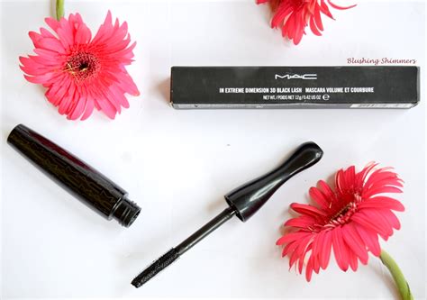 Blushing Shimmers Mac In Extreme Dimension D Black Lash Mascara