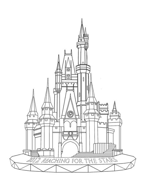 Cinderella Castle Disney Castle Coloring Pages - gamefromcoloring