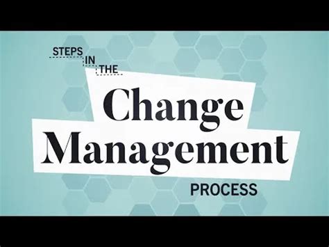 5 Steps in the Change Management Process - Edu Lowcostlivin