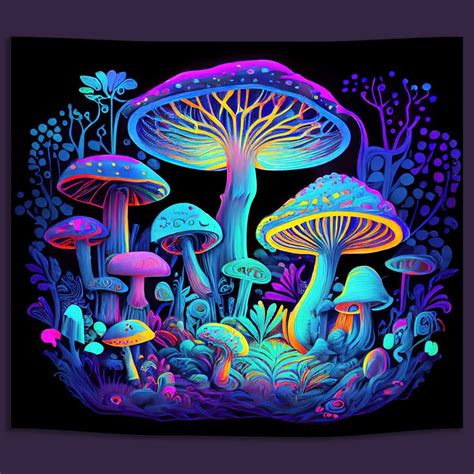 Mushroom Tapestry Unique Wall Decor for Bedroom, Aesthetic Mushroom ...