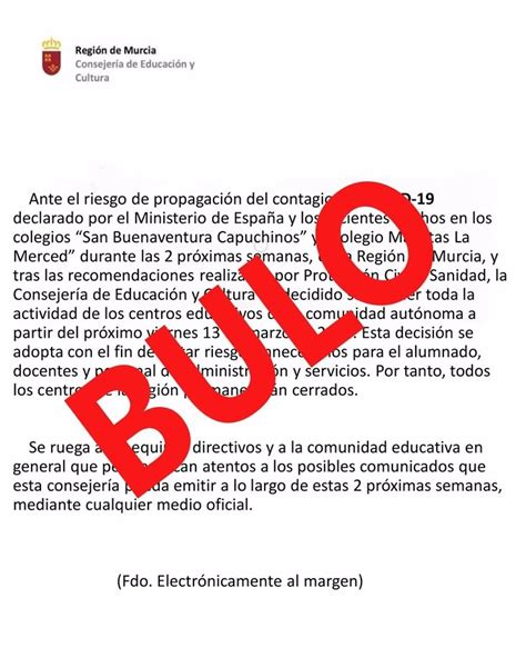 Comunidad Desmiente Que Se Vayan A Suspender Todas Las Clases Y Alerta