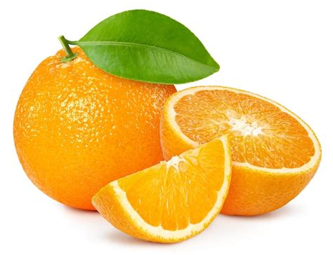 Premium Photo Orange With A Leaf Exotic Fruit With Slice Isolated On