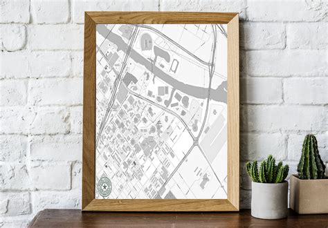 Texas A&M University Map - Etsy