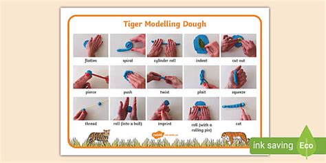 Tiger Modelling Dough Mat Teacher Made Twinkl