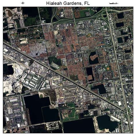 Aerial Photography Map of Hialeah Gardens, FL Florida