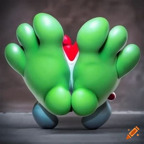 Close Up Of Green Feet Of Yoshi From Super Mario On Craiyon