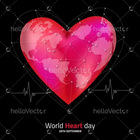 World Heart Day Illustration With 3d Heart Download Graphics And Vectors