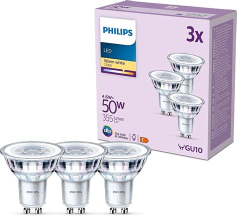 Philips Led Classic Gu Lampen Warm Glow Er Pack W Dimmbare