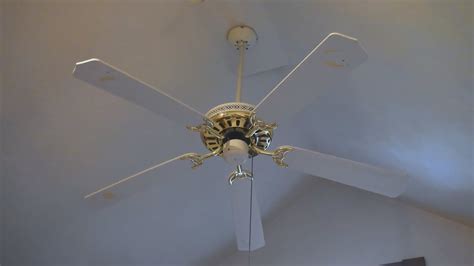 Pa Trip 52 White And Brass Heritage Litex Ceiling Fan Youtube