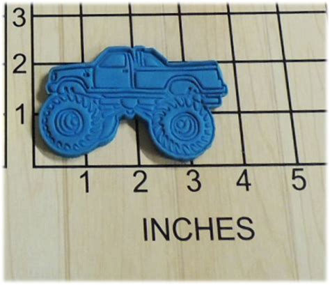 Mudding Monster Truck Shaped Fondant Cookie Cutter And Stamp 1265 Etsy