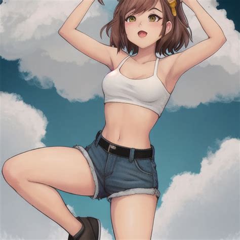 Anime Girl In Shorts By Annahenrietta91 On Deviantart