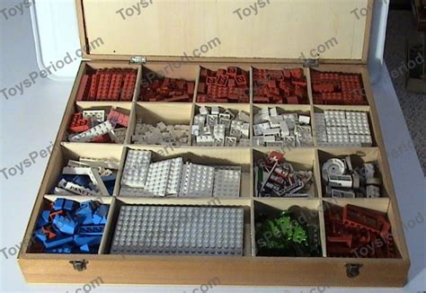 LEGO 820-2 Wooden Storage Box Large (Double Latch) with Contents Set ...