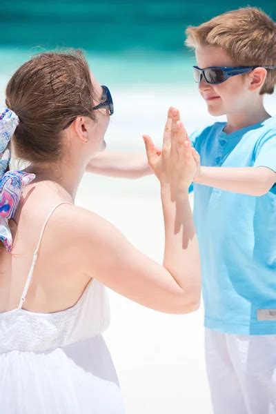 Mother And Son On Vacation Stock Image Everypixel