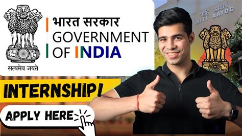 Government Of India Internship NITI Aayog Apply For FREE YouTube