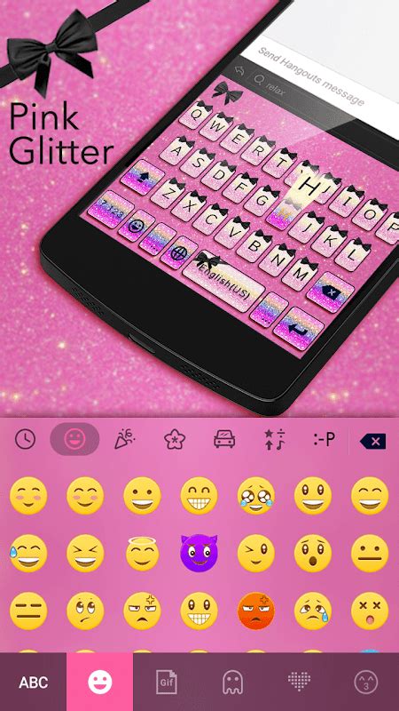 Pink Glitter Emoji Keyboard Apk สำหรับ Android ดาวน์โหลด