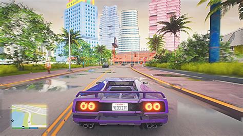 GTA Vice City 2021 Remastered Graphics Definitive Level Ray Tracing