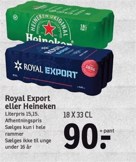 Royal Export Eller Heineken Tilbud Hos Spar