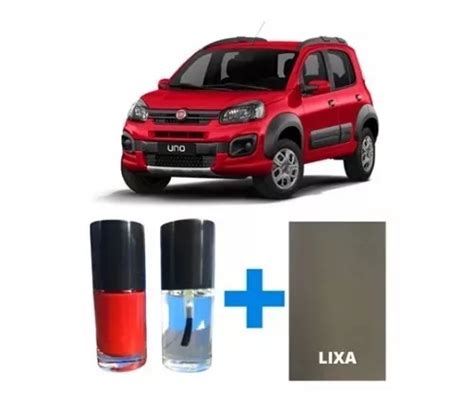 Tinta Tira Risco Automotivo Retoque Fiat Uno Vermelho Alpine Mercadolivre