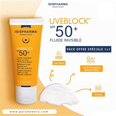 ISISPHARMA PACK UVEBLOCK 50 Fluide Invisible Spf 50 40 Ml