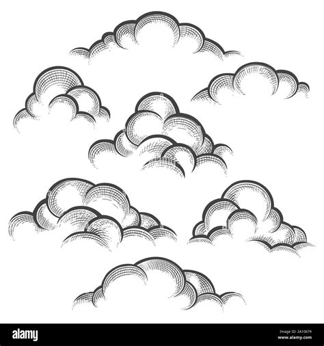 Clouds Clip Art Black And White