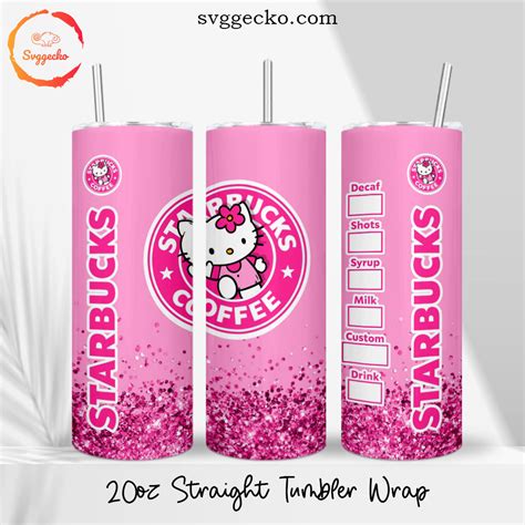 Hello Kitty Starbucks 20oz Straight Tumbler Wrap Png Kitty Coffee