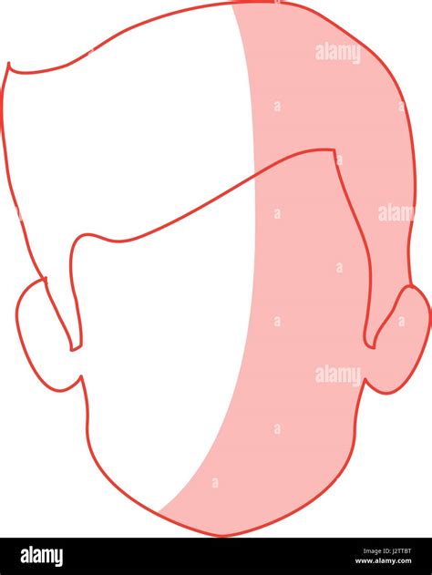 Red Silhouette Shading Faceless Front View Man Stock Vector Image Art