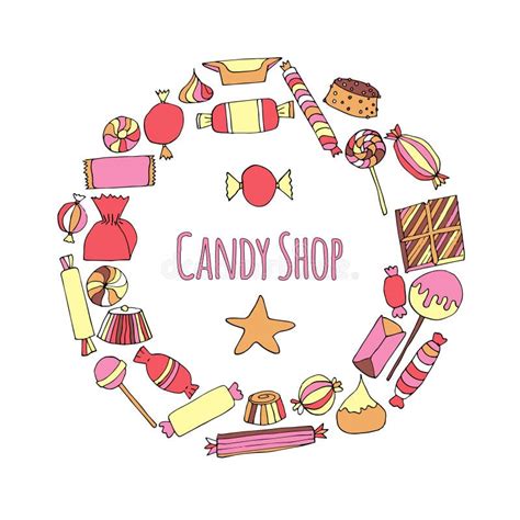 Hand Drawn Candy Set Stock Vector Illustration Of Candy 92981650