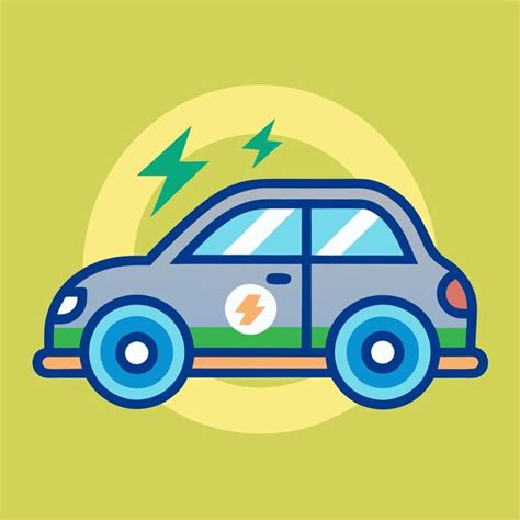 Electric Car Icon Clipart Vector Art And Illustration Premium Ai