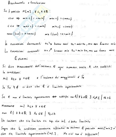 Appunti Analisi Matematica 1 Di Ingegneria Meccanica Parte 1