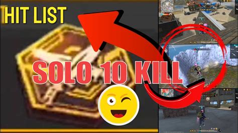 Solo Vs Squad Game Play Hit List Is Op Kill Game Free Fire