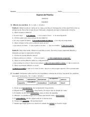 Examen De Pr Ctica L Solucionario Docx Nombre Fecha Examen De