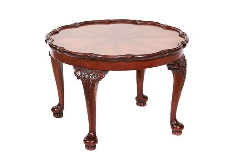 Mahogany Carved Coffee Table Circa 1930s In Antique Coffee Tables