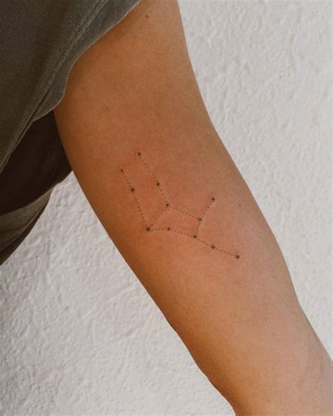 Minimalist Virgo Constellation Tattoo On The Inner Arm