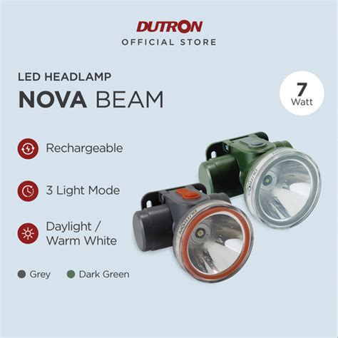 Jual DUTRON HJ 670L NOVA BEAM Senter Kepala LED 7w Headlamp Lampu