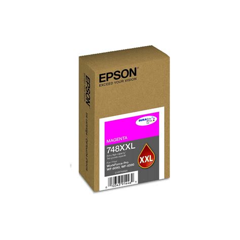 Cartucho EPSON MODELO T748XXL Magenta Para WF 6590 WF 8590 WF