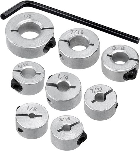 Bestgle Pcs Stop Collar Set Aluminum Alloy Split Ring Clamping Shaft