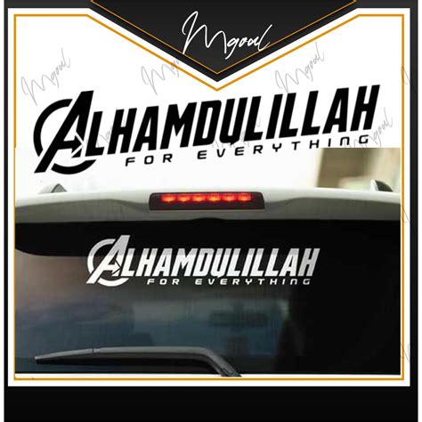 ReadyStock Alhamdulillah Islamic Car Stickers And Vinyl Decals Stiker