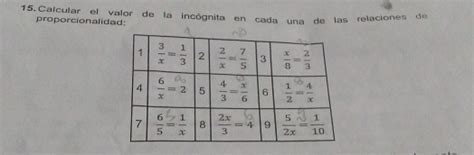 Solved 15 Calcular El Valor De La Incógnita En Cada Una De Las