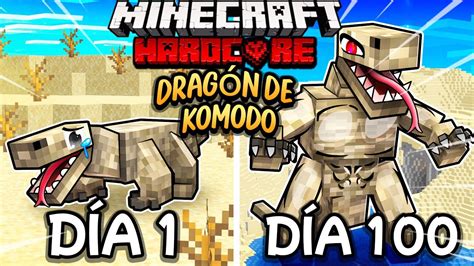 Sobreviví 100 DÍas Siendo Un Dragón De Komodo En Minecraft Hardcore