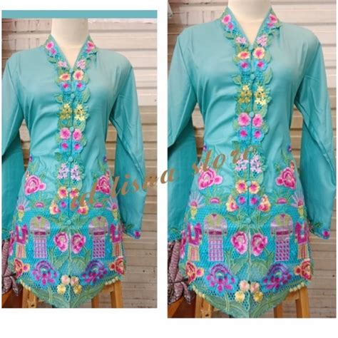 Jual Atasan Kebaya Motip Ondel Model Lengan Panjang Shopee Indonesia