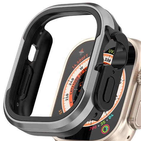 雙層 Apple Watch 46mm 保護殼 鋁合金加矽膠 適用 Ultra 2 S10 9 Se2 49防撞 防摔 蝦皮購物