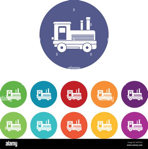 Locomotive Set Icons Stock Vector Image And Art Alamy