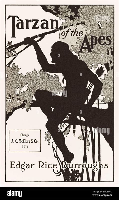 Tarzan Of The Apes By Edgar Rice Burroughs 1875 1950 Title Page Of