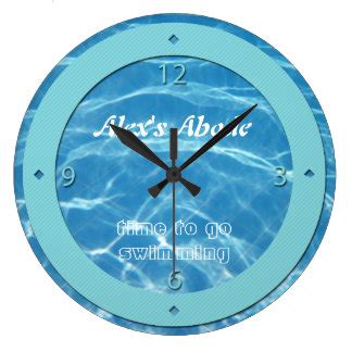 Swimming Pool Wall Clocks Zazzle